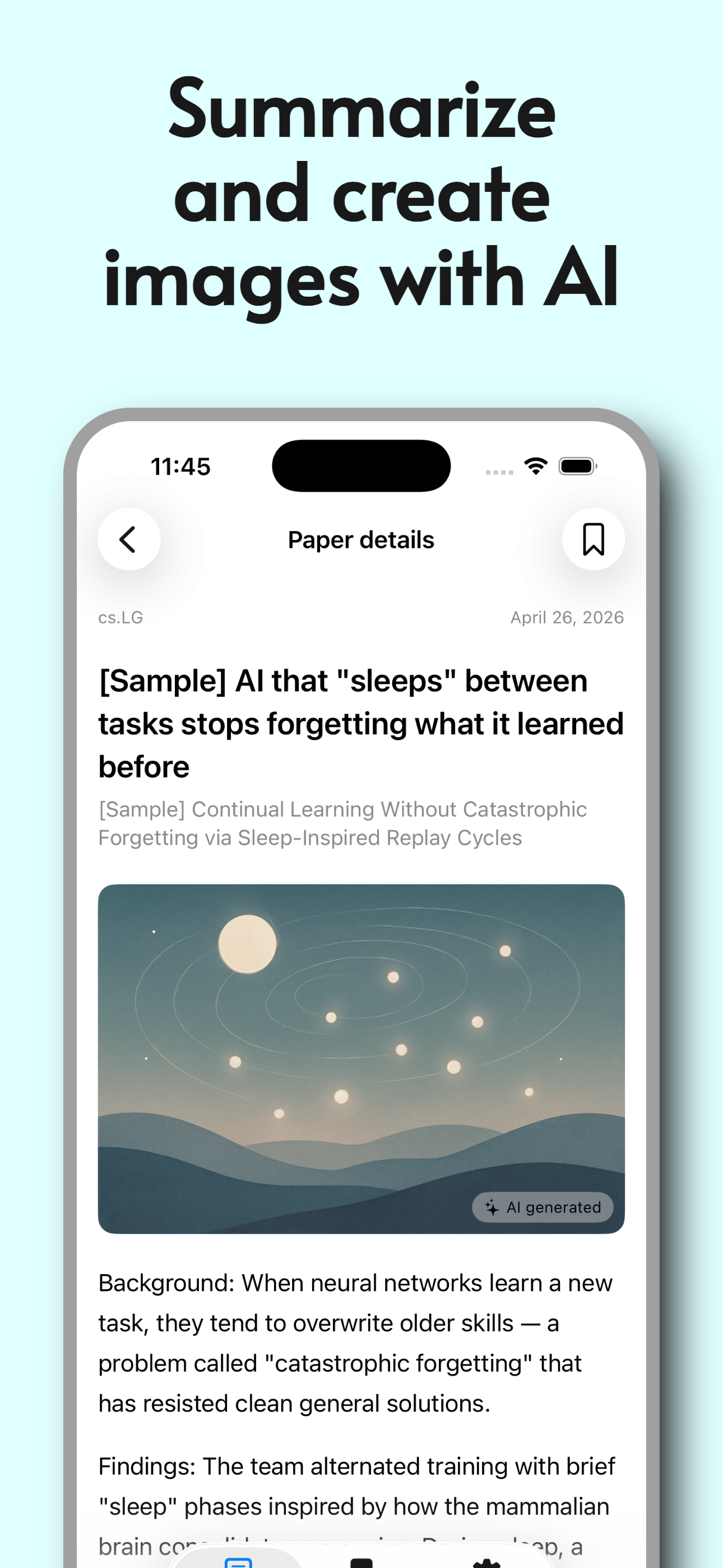 Paper detail screen